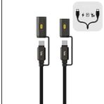 Freedom Storee LED Fener ve Alevsiz Çakmak Fonksiyonlu Type-C Şarj ve Data Kablosu 120 cm Siyah