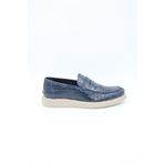 Freefoot 226825 Lacivert Croco Deri Erkek Casual Ayakkabı