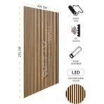 Freehome Mdf Ahşap Akustik Duvar Paneli - 100 x 275 cm - Safir Meşe