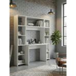 Freehome Premium Mdf Ürün Çalışma Masası Seti Raflı Ofis Genç Odası Ders Çalışma Ünitesi - 165x137 - Beyaz