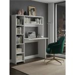 Freehome Premium Mdf Ürün Modern Kitaplıklı Çalışma Masası | Raflı Öğrenci ve Home Ofis Bilgisayar Masası - 165X107X45 - Beyaz