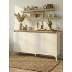 Freehome Premium Mdf Ürün Stella 120 cm Konsol + 2 Adet Raf (4cm Kalınlık) Seti Antre Mutfak Dresuar Dolap
