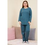 FREEİSTA Büyük Beden Pijama Takımı K.Yeşil Yeşil 3XL