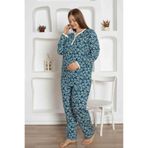 FREEİSTA İndigo Büyük Beden Pijama Takımı İndigo 3XL