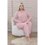 FREEİSTA Pudra Büyük Beden Pijama Takımı Pudra 2XL