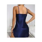 FREEİSTA Saks Saten Fantazi Gecelik Saks L/XL