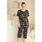 FREEİSTA Siyah Büyük Beden Pijama Takımı Siyah 3XL