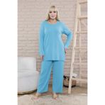 FREEİSTA Turkuaz Büyük Beden Pijama Takımı Turkuaz 2XL