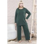 FREEİSTA Yeşil Büyük Beden Pijama Takımı Yeşil XL