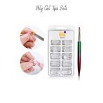 FREELADY Polygel Form Kalıp Tips 100’lü + Jel Uygulama Fırçası
