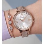 Freelook Zirkon Taşlı Bileklik ve Kadın Kol Saati - Rose Gold