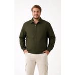 Freemen Erkek Dik Yaka Fermuarlı Basic Bomber Mont -Büyük Beden Aralığı- - 3XL - Haki
