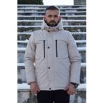 freemen Erkek Taş Polarlı Kürklü Su Ve Rüzgar Geçirmez Kapüşonlu Kışlık Mont & Kaban & Parka