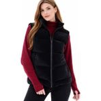 freemen Kadın Nova Kumaş Dik Yaka Su ve Rüzgar Geçirmez Astarlı Şişme Siyah Yelek