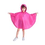 Freesmily Rework ince pelerin yağmurluk panço çocuklar erkek ve kız sırt çantası anaokulu taşınabilir ceket rüzgarlık su ile oynarken (kırmızı, S)