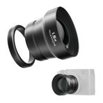 Freewell Fuji X100VI X100V ile Uyumlu 1.5X Telefoto Lens, Gelişmiş Zoom ve Hafif Tasarım (Siyah)