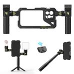 Freewell iPhone 16 Pro Max için Genius Rig Cage - Aletsiz Kurulum, Çok Fonksiyonlu Tripod ve Monopod Kolları, Bluetooth Uzaktan Kumanda