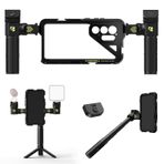 Freewell Samsung S25 Ultra için Genius Rig Cage – Aletsiz Kurulum, Tripod ve Monopod Kulpları, Bluetooth Uzaktan Kumandası, Profesyonel Çekimler için Esnek Montaj
