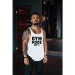 Freeyez Gym Mode On Kadın Sporcu Atleti Dokuma Kumaşlı Fitness Tank Top Hafif Tasarım - Beyaz - XS