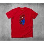 Freeyez Spider Plumber Pamuklu Penye T-Shirt - Kırmızı - 2XL