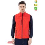 Frekans İş Güvenliği Safesawa Dark Softshell Outdoor Yelek Kırmızı 9121 - 2XL