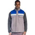 Frekans İş Güvenliği Safesawa Oscar Kışlık Içi Polarlı Yelek Gri/saks Mavi 9135 - Gri - Mavi - XL