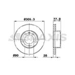 Fren Diski Ön Havalı Opel Movano 98 03 Renault Master 03> 1.9dcı /dtı 2.2dcı 2.5d / Dcı 2.8dtı 3.0dcı 16 Inc