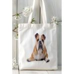 French Bulldog Köpek Baskılı Bez Çanta Omuz Çantası Kişiye Özel Model 2