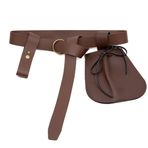 French Meadows 3 Adet Rönesans Kemer Ortaçağ Suni Deri Kemer Kılıfı deri Tavern Kupa Tutucu Combo Set Aksesuarları, Kahverengi, 51 Inch, Viking Kostümü, Rönesans Aksesuarları, Ortaçağ Kostümü
