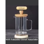 French Press (Ateşe Dayanıklı) (Nutrabella) - 350 - Şeffaf - Açık Kahverengi