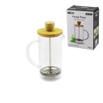 French Press Bambu Kapak 350Ml Cam Bitki Süzgeçi (2818)