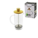 FRENCH PRESS BAMBU KAPAK 350ML CAM BİTKİ SÜZGEÇİ (5047)