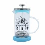 French Press Bitki Çayı Demliği Mavi 350 Ml