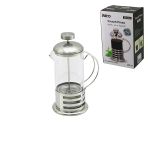 French Press Metal Kafes - Metal Kapak 350Ml Cam Bitki Süzgeçi (2818)