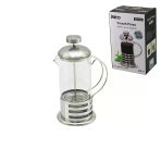 French Press Metal Kafes - Metal Kapak 350Ml Cam Bitki Süzgeçi (4915)