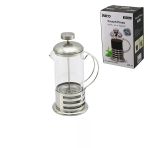 French Press Metal Kafes - Metal Kapak 350Ml Cam Bitki Süzgeçi (5365)