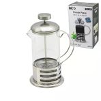 French Press Metal Kafes - Metal Kapak 600Ml Cam Bitki Süzgeçi (5365)
