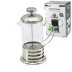 French Press Metal Kafes - Metal Kapak 800Ml Cam Bitki Süzgeçi (2818)