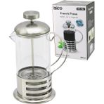 French Press Metal Kafes - Metal Kapak 800Ml Cam Bitki Süzgeçi (5365)