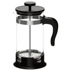 French press, paslanmaz çelik-siyah, 1 lt