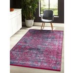 Frenda Home 140x200 cm Kırmızı Eskitme Desenli Dokuma Taban Dijital Baskılı Halı