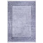 Frenda Home Antrasit 160x230 Çerçeve Desenli Dijital Baskılı Pamuk Taban Halı