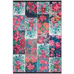 Frenda Home Beyaz 140x200 Patchwork Desen Dokuma Pamuk Taban Dijital Dekoratif Halı