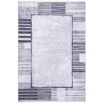 Frenda Home Gri 100x300 Çerçeve Desenli Dijital Baskılı Dekoratif Pamuk Taban Halı
