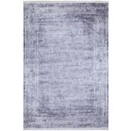 Frenda Home Gri 160x230 Çerçeve Desenli Dijital Baskılı Dekoratif Pamuk Taban Halı