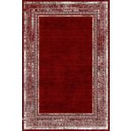Frenda Home Kırmızı 100x300 Çerçeve Desenli Dijital Baskılı Pamuk Taban Halı