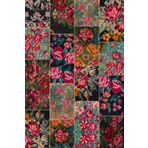 Frenda Home Kırmızı 80x150 Patchwork Desen Dokuma Pamuk Taban Dijital Dekoratif Halı