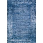 Frenda Home Mavi 100x200 Çerçeve Desenli Dijital Baskılı Dekoratif Pamuk Taban Halı