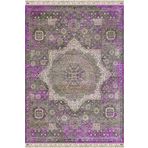 Frenda Home Vintage Desenli Fuşya 100x200 Pamuk Taban Dekoratif Halı