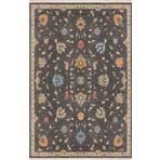Frenda Home Vintage Desenli Gri 140x200 Dokuma Pamuk Taban Dijital Dekoratif Halı